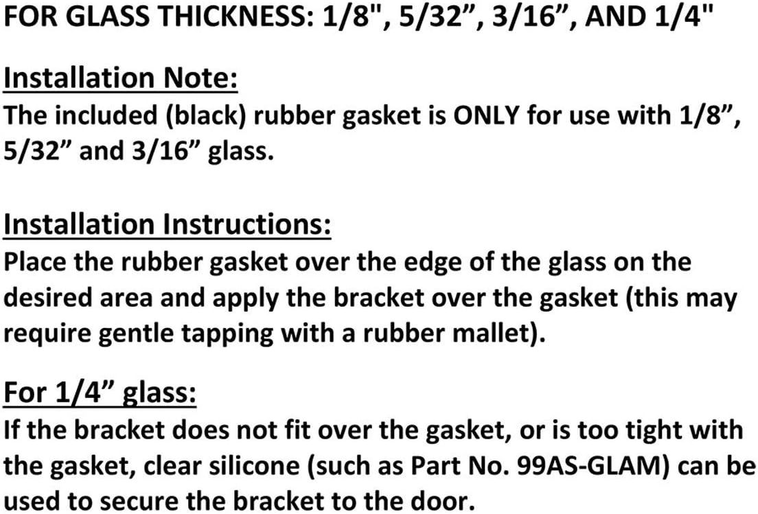 Gordon Glass Chrome Sliding Frameless Shower Door Single Towel Bar Kit - 30 inch Long | for Glass Thickness: 1/8”, 5/32” and 3/16”