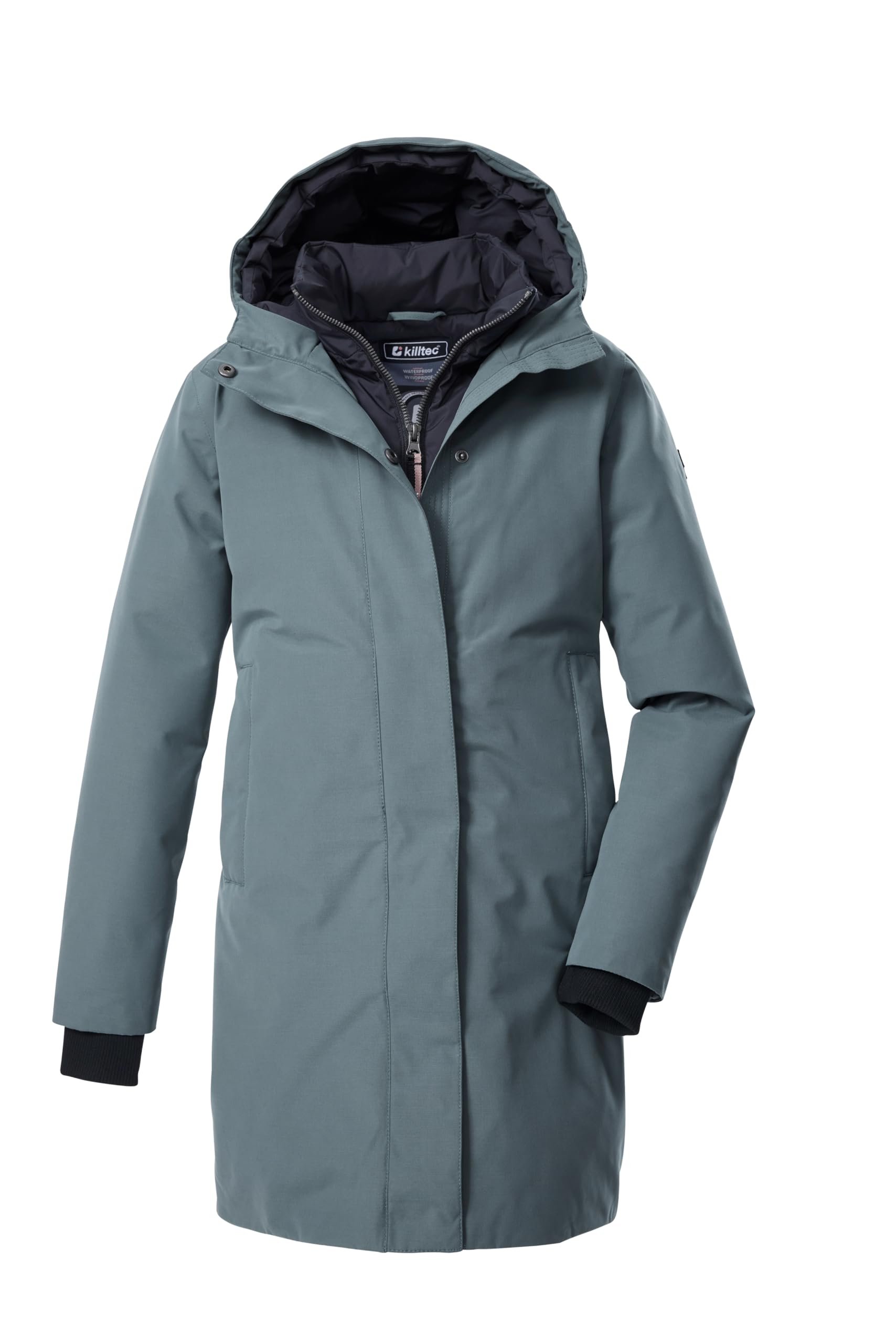 Killtec Mädchen Kow 236 Grls Prk Funktionsparka/Parka mit Kapuze in 2 in 1 Optik