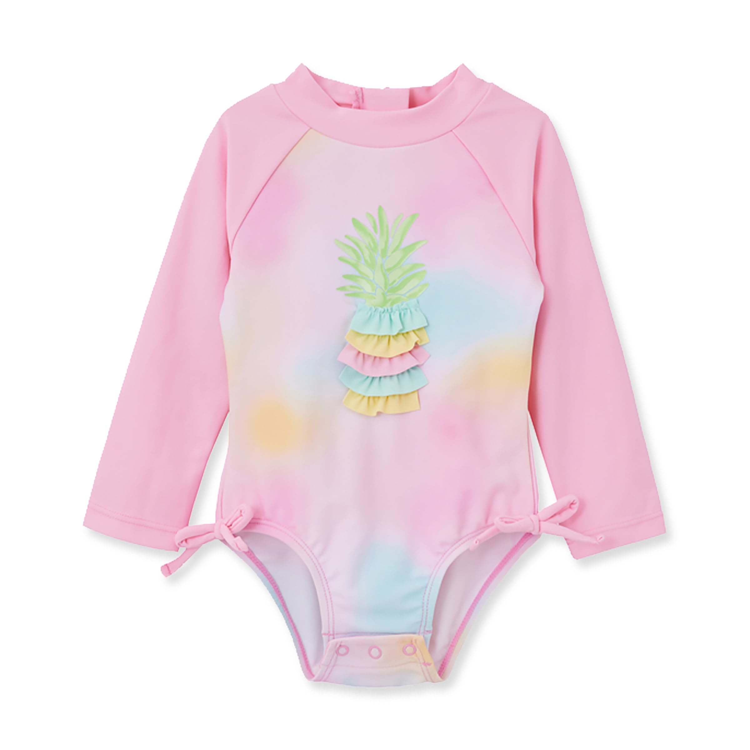 Little Me Baby Girls' Little Girls' Two-piece UPF+ 50 Sun Protection Rash Guard Set