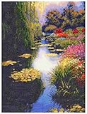 M C G Textiles View from Monet's Bridge Counted Cross Stitch Kit-16'X12' 16 Count