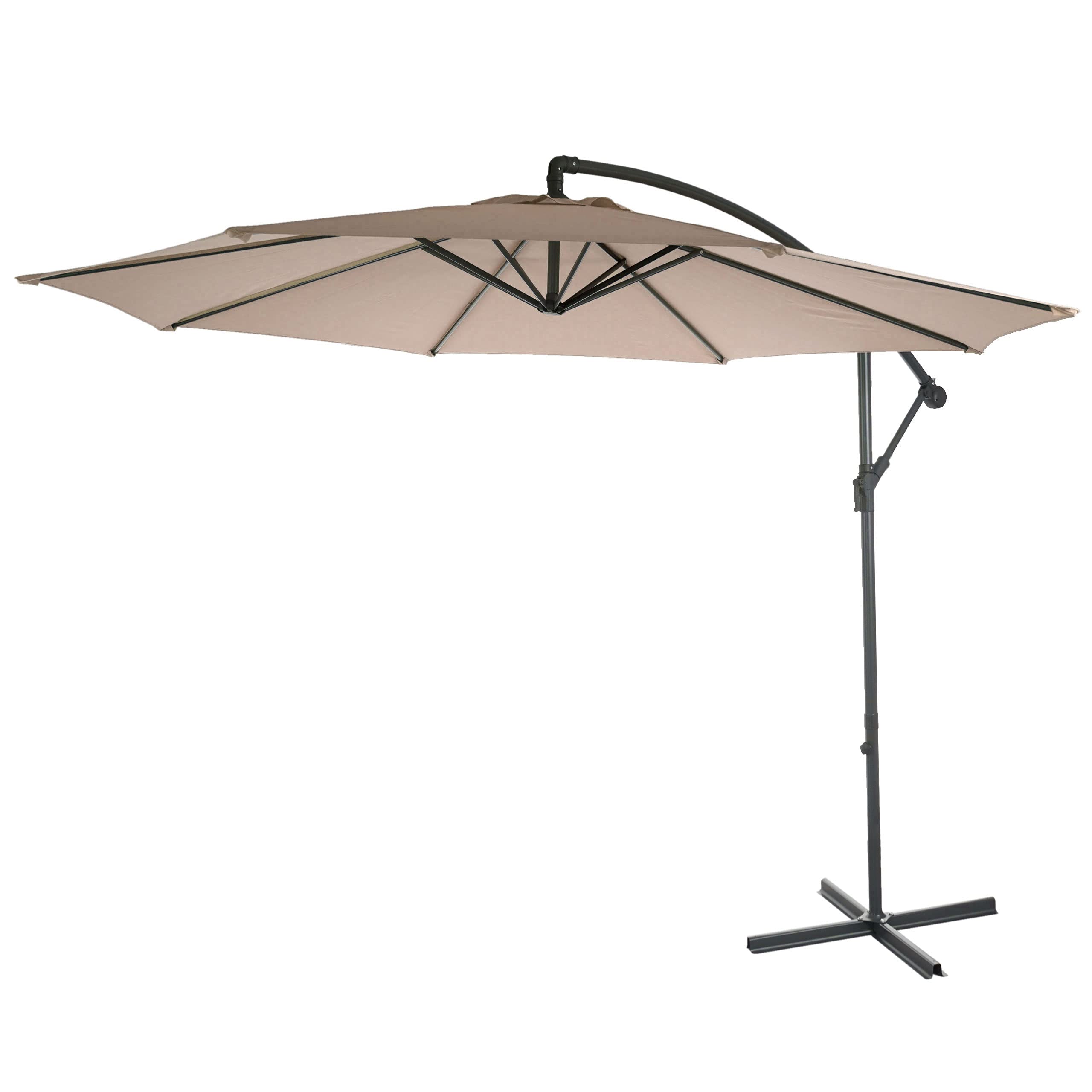 Mendler Acerra parasol przeciwsłoneczny, ochrona przed słońcem, Ø 3 m, możliwość pochylenia, poliester/stal, 11 kg