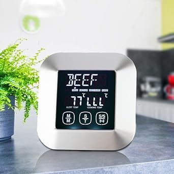 Review Syuanmuer Touch Screen Thermometer, Adjustable Cooking Temperature Digital Thermometer with Timer for Food Meat Vegetable, Easy to use Review Syuanmuer Touch Screen Thermometer, Adjustable Cooking Temperature Digital Thermometer with Timer for Food Meat Vegetable, Easy to use