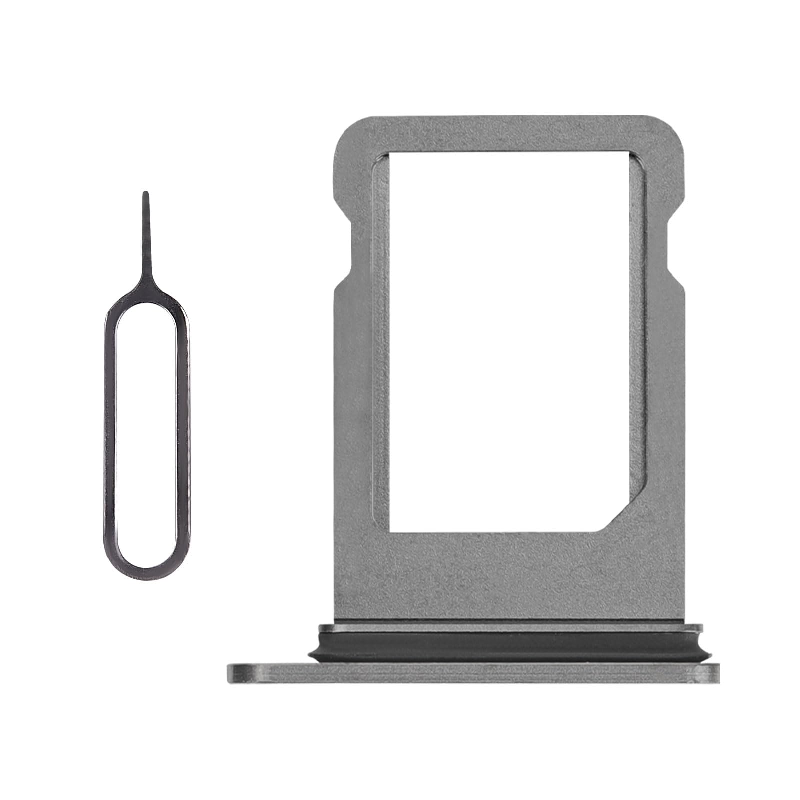 Risidamoy for iPhone Xs Black Single SIM Card Slot Adapter Part for iPhoneXs Card Tray Holder Single SIM Version with Waterproof Rubber Ring Needle