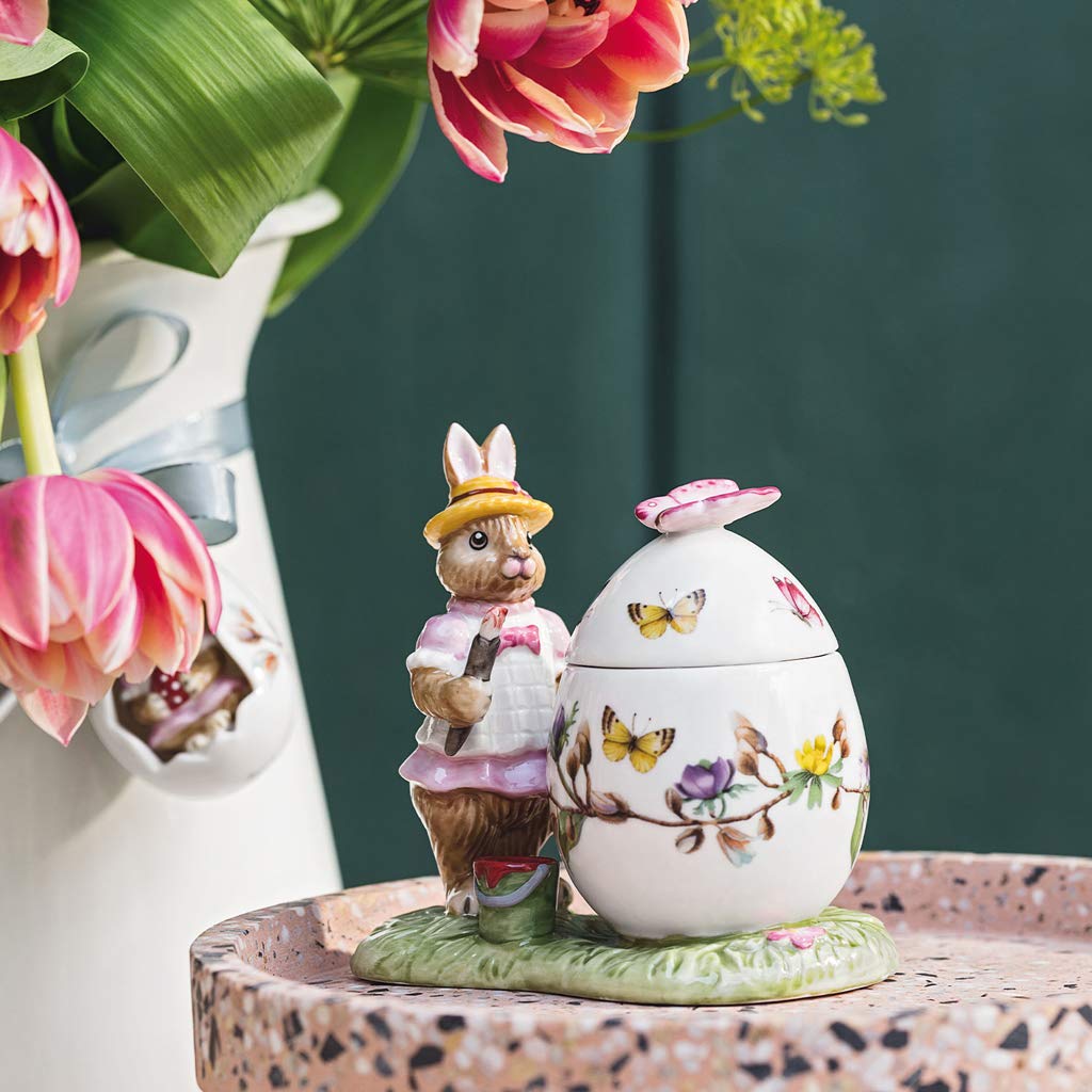 Villeroy & Boch - Bunny Tales Osterei-Dose Hase Malt Rosa, Deko Modern, Dekoration für Wohnzimmer, Flur oder Hauseingang, Dekoartikel Anna Malt, Ostern, Hartporzellan