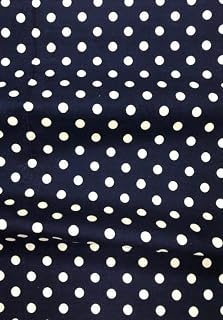 58/60 inch Navy/White Dot Broadcloth Fabric by The Yard