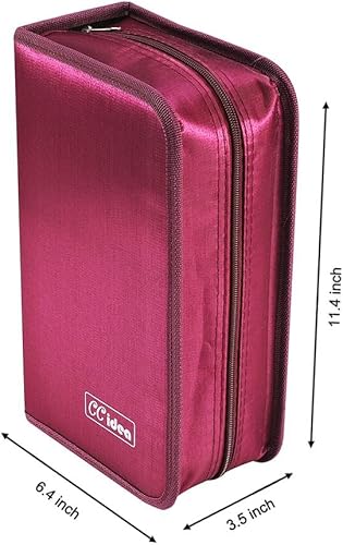 Miniatura 32 de CCidea Funda para CD y DVD, capacidad de 128 fundas de DVD, organizador de plástico para CD, carpeta de transporte portátil para CD y viajes en casa