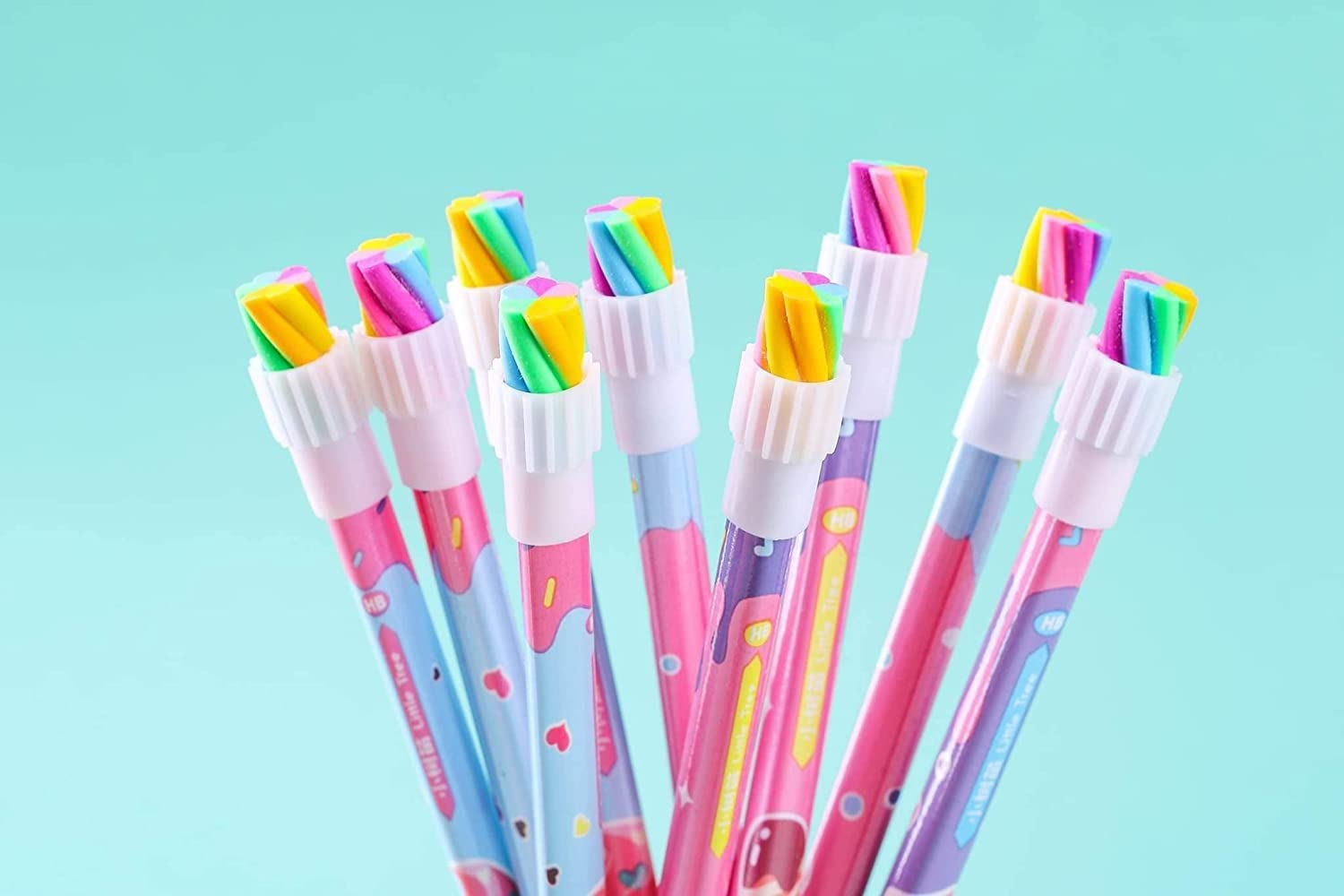 Krupasadhya 12 Pcs HB Pencil Set Pencil With Ice Cream Shaped Eraser Unique Pencil Kit with 1 Fancy Donut/Baby Doll Fish Eraser For Girls & Boys pack of 1 3
