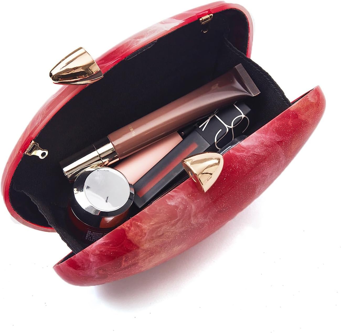 Pearl Acrylic Clutch Purse for Women, Marbled Shell Evening Bag for Wedding Guest Party Prom Crossbody - Image 7