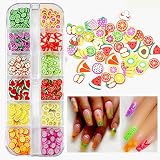 12 Colorful Patterns Fruit Nail Art Slices 3D Fruit DIY Design Tiny Slices Decoration Acrylic Beauty