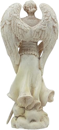 Miniatura 3 de Gifts & Decors Ebros - Estatua de Arcángel Jehudiel con acabado marfil de 5 pulgadas de alto, figura coleccionable de patrón angelical de todos los