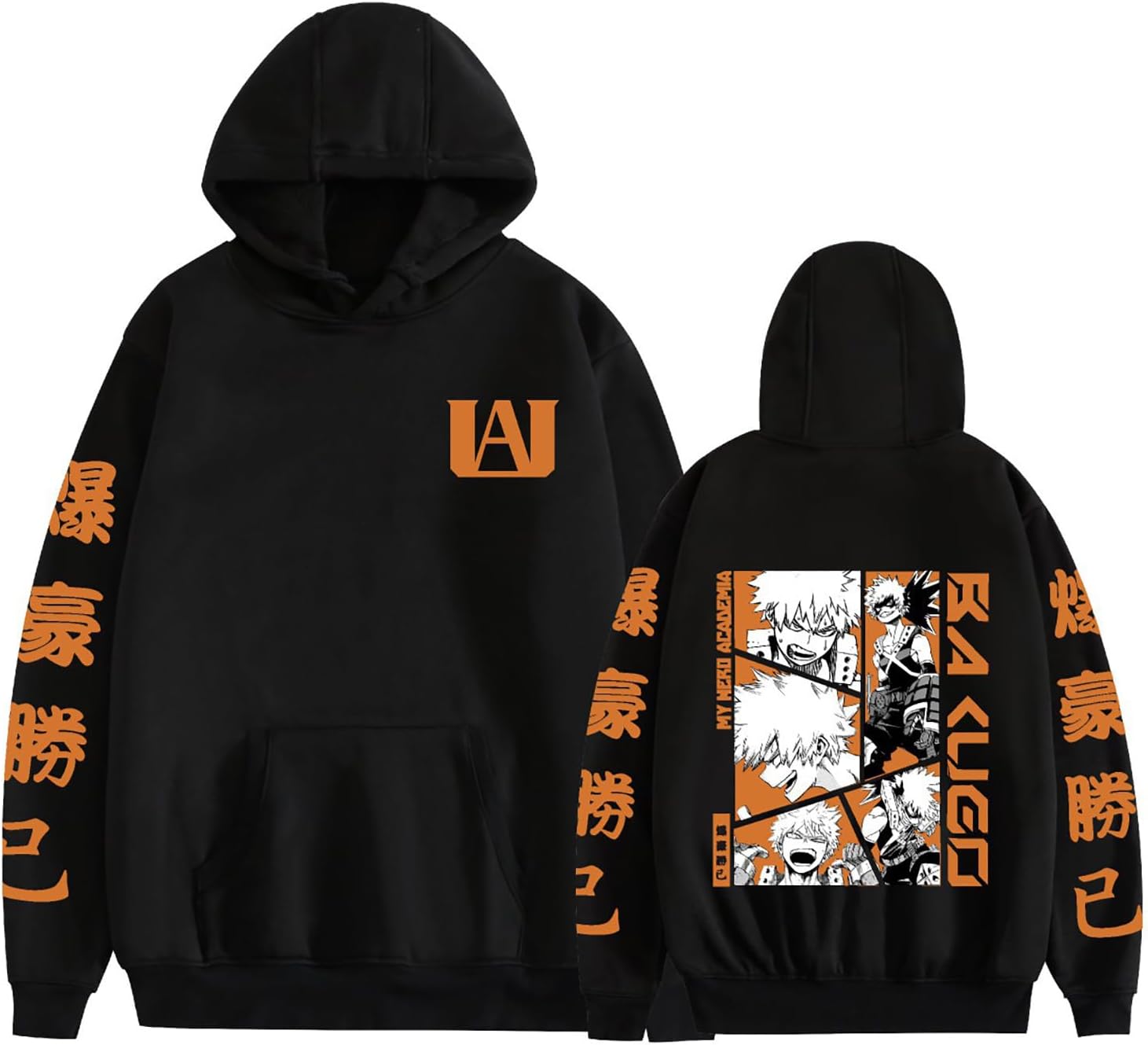 Unisex Academia Hoodie Anime Cosplay Sweatshirt Long Sleeve Pullover Printed Sweater