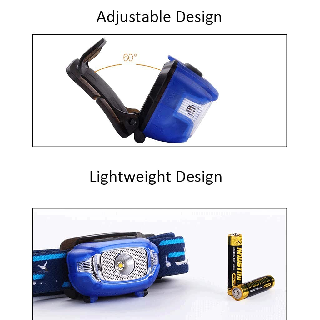 Hands-free Flashlight, Waterproof Light Lamp Torch for Camping Fishing Hiking Night Activities