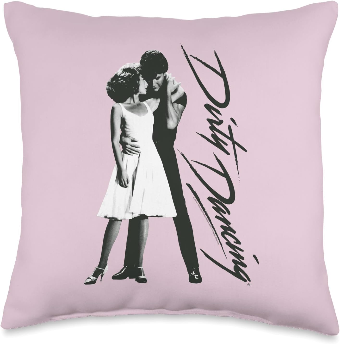 Dirty Dancing Black and White Photo and Logo Vintage Movie Throw Pillow