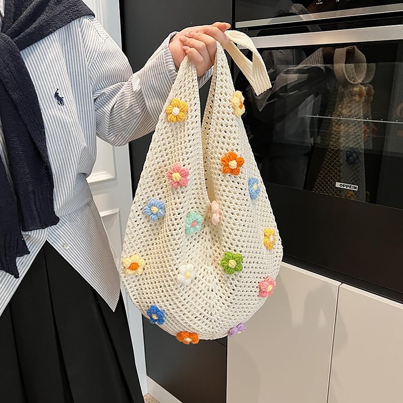 Bolso de malla para playa estilo bohemio miniatura 2