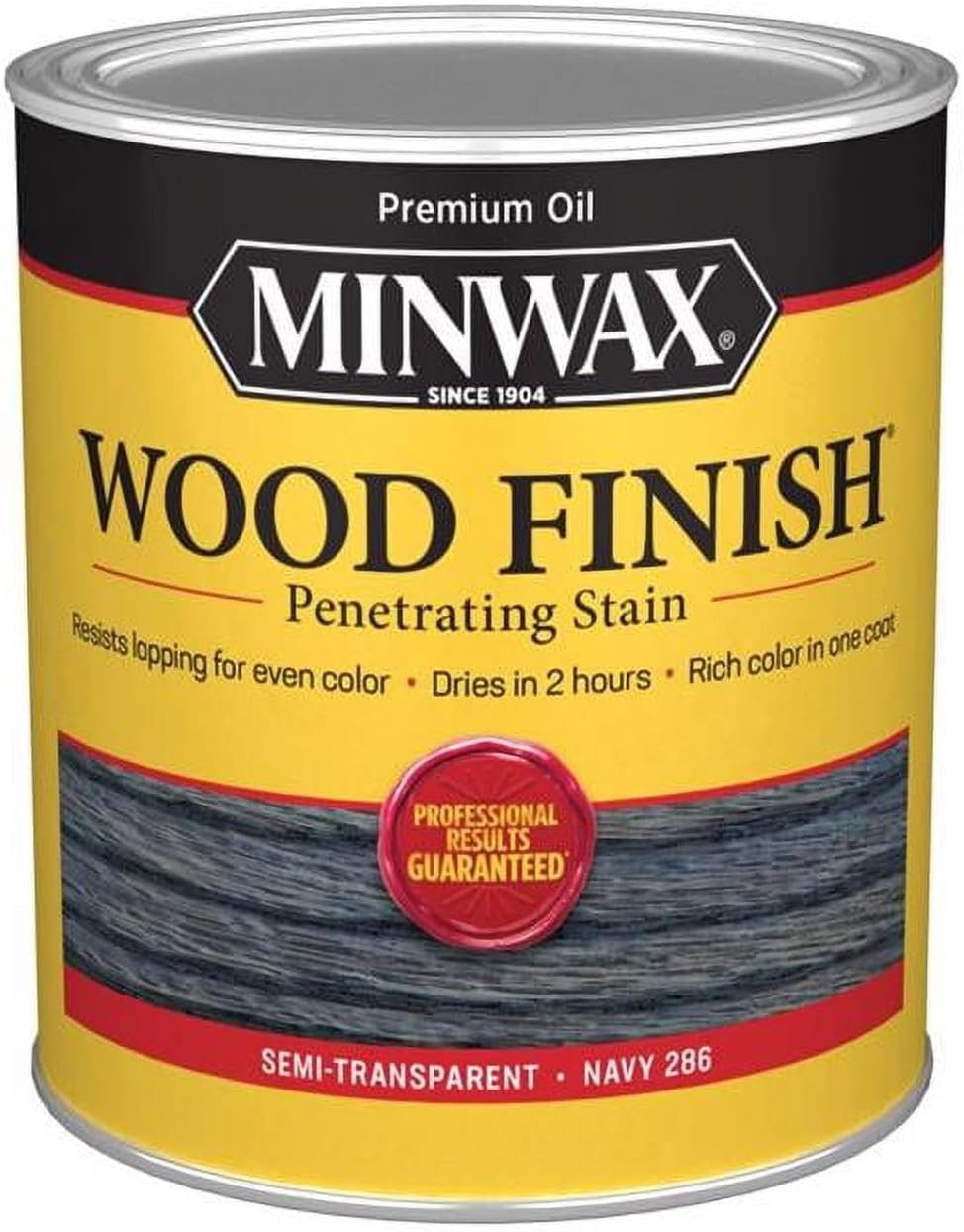 Minwax 1026738 1 qt. Semi-Transparent Navy Oil-Based Penetrating Wood Stain, Pack of 4