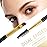 Docolor Eyebrow Brush Duo, Professional Angled Eye Brow Brush and Spoolie Brushes Perfect for Lining and Shaping Brows, Spoolie for Brows or Lashes Black