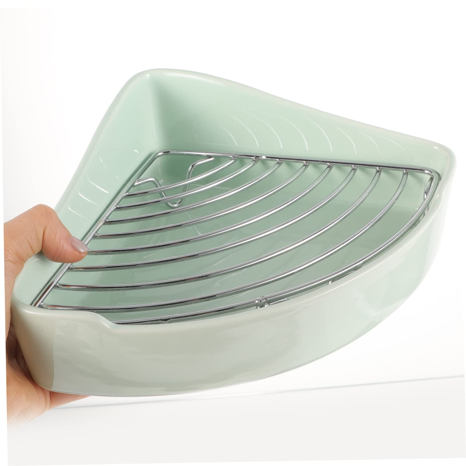BESPORTBLE Toilette per Coniglio e Cavie in Materiale Resistente Triangolare ad Angolo, Anti Ribaltamento e Usura, per Casa e Ufficio, Tinta Chiara