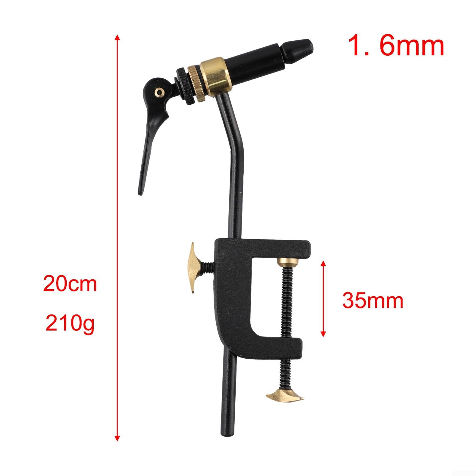 Kit de pêche avec étau de fixation de mouche, outil en métal robuste avec pince en C réglable pour une utilisation facile (outil B + 4 ensembles)