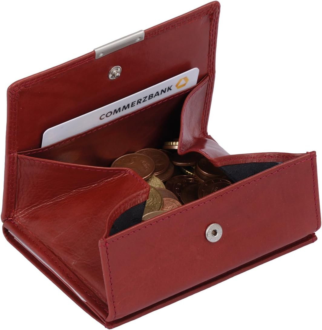 Avanco Men's Leather Viennese Box ID card format 4.3 x 3.5 inch Cherry