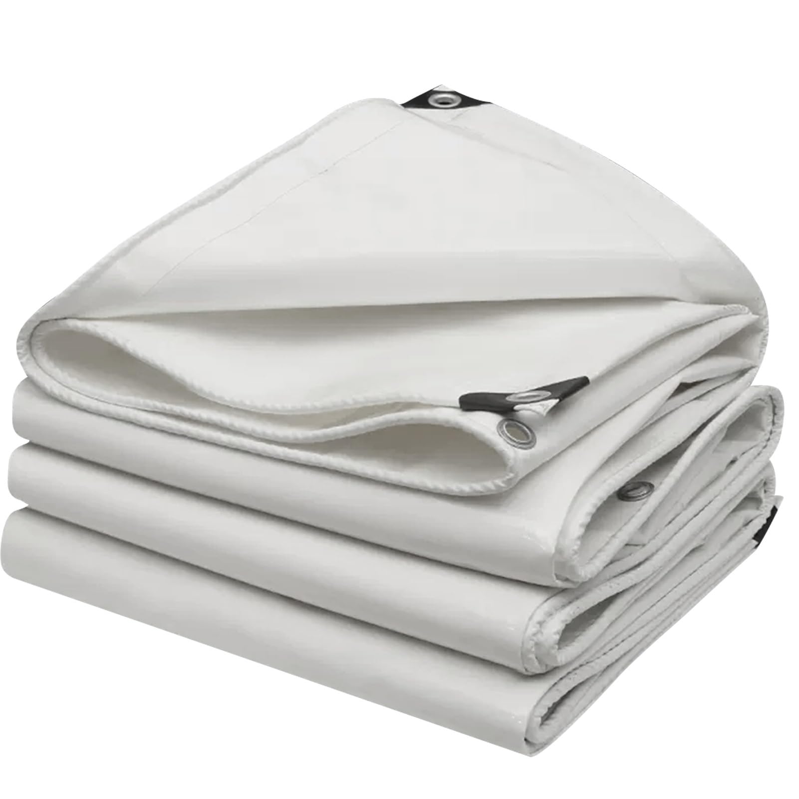 Lona de PVC impermeable blanca multiusos de 1.2x1.2m para camping y jardín resistente