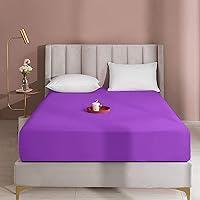 Vista 18 de BEDSUM - Sábana bajera de microfibra con bolsillo profundo para colchón, resistente a las arrugas, la decoloración y las manchas