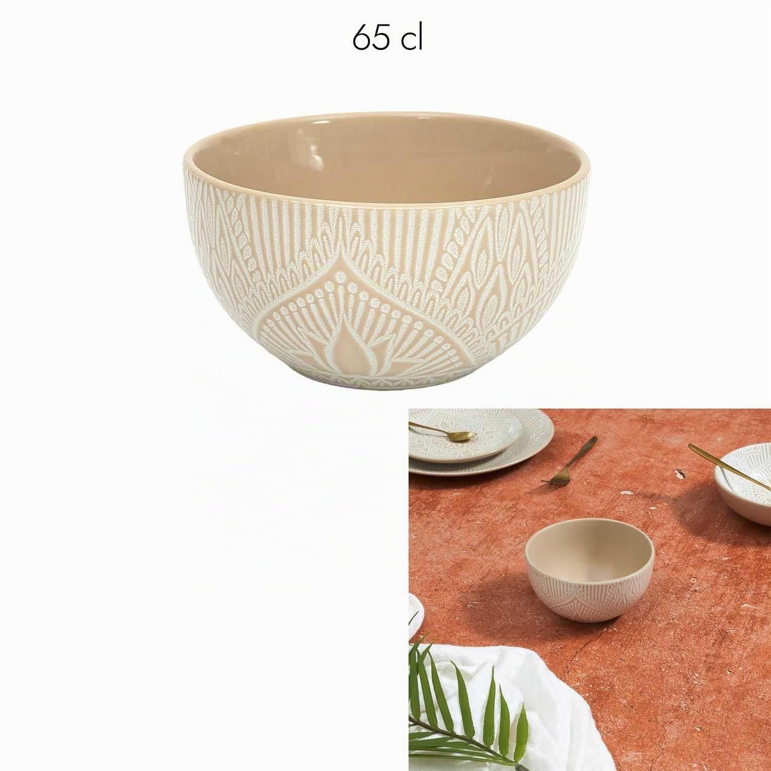 HOME DECO FACTORY Bol Sahara en Céramique 65 cl Soupes et Salades Beige