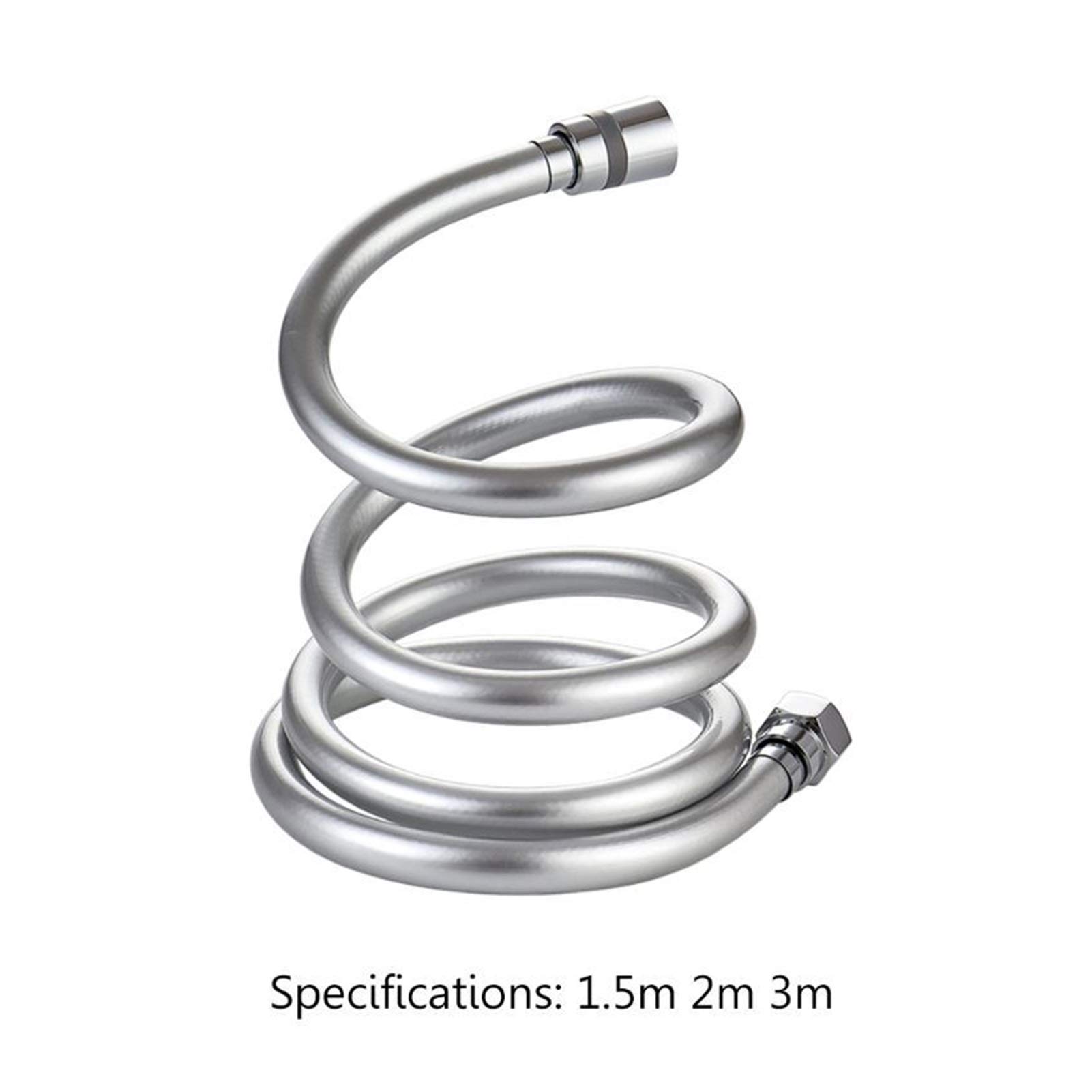 QUNINE Brauseschlauch, 1,5 m, 2 m, 3 m, PVC, Hochdruck-Verdickung, glatter Brauseschlauch für Badewanne, Handbrause, Flexibler Brauseschlauch (2 m) (2 m) (2 m)