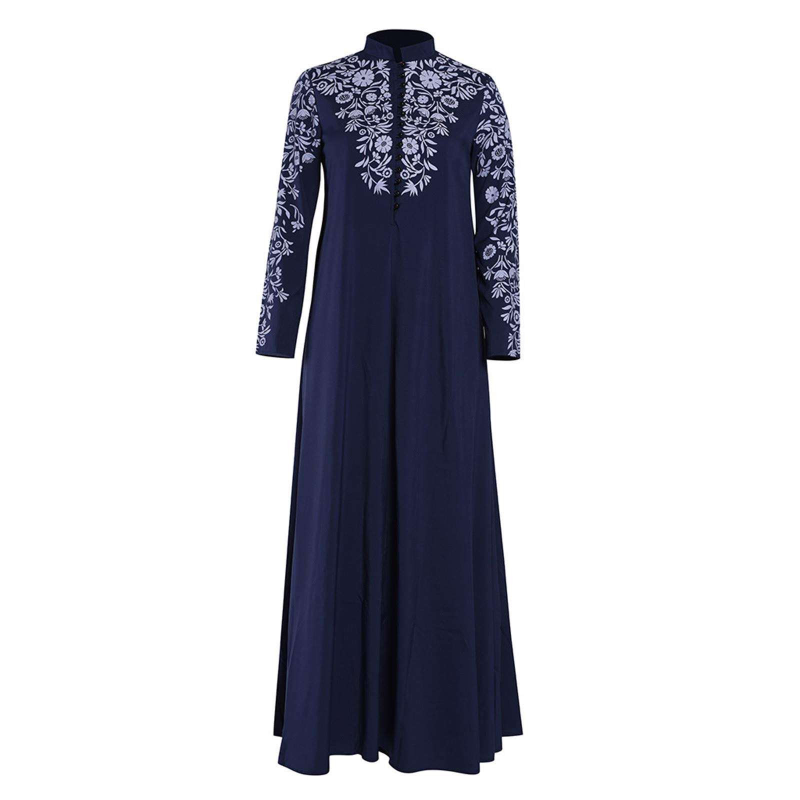 Vestido de verano de las señoras musulmanas ropa Maxi caftán Abaya Stitching encaje árabe islámico mujeres vestido de mujer