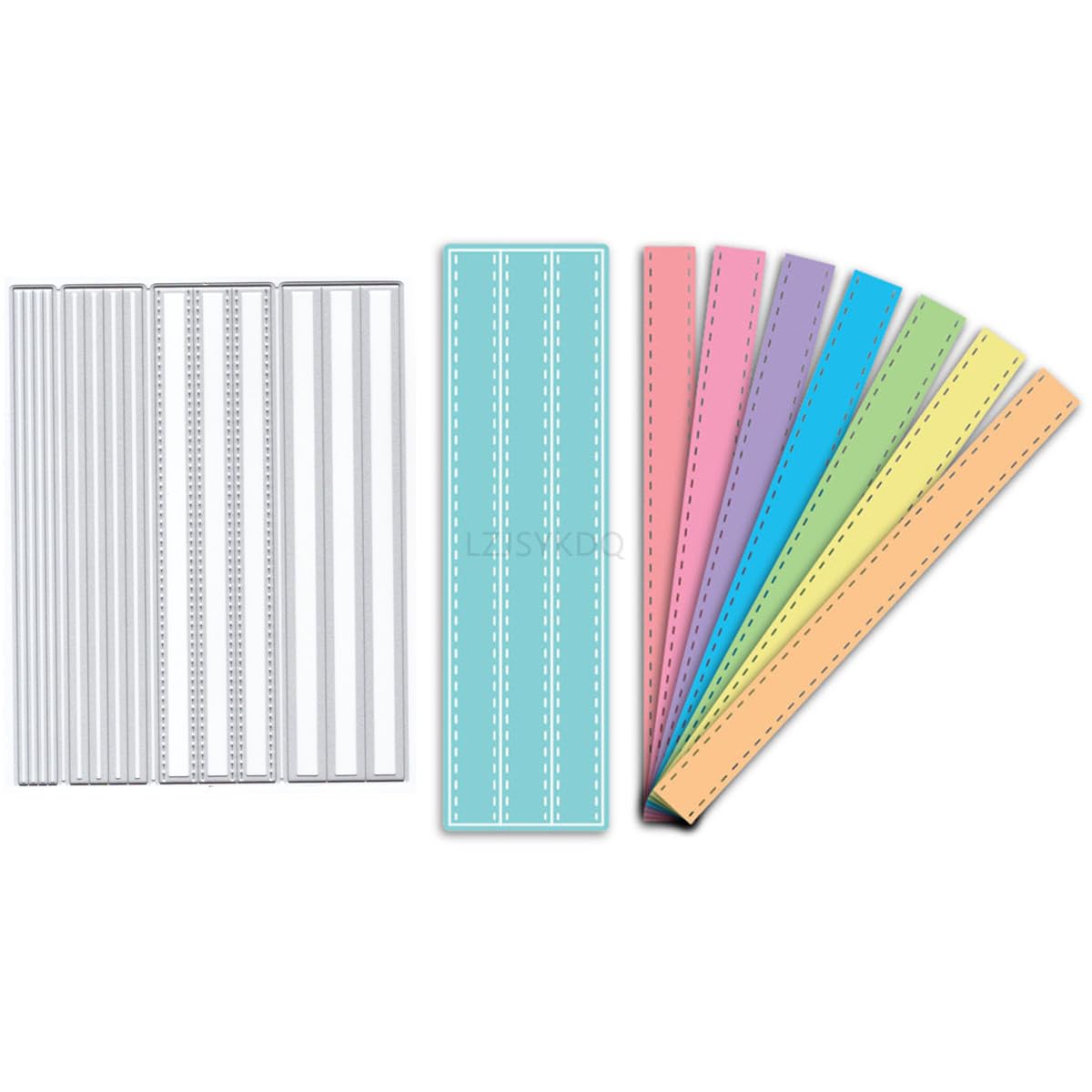 Square Strip Die Cuts for Card Making, Long Strip Metal Cutting Dies for Paper Scrapbooking, DIY Stencils for Album Party Wedding Festivals Decoration — image 1