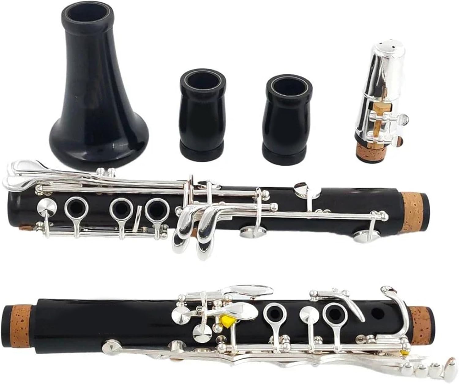 17 key Professional Ebony Clarinet Silver plated Copper MA68 Clarinet