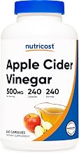 Nutricost Apple Cider Vinegar Capsules 500mg, 240 Vegetarian Capsules - Natural, Vegetarian, GMP, Non-GMO and Gluten Free