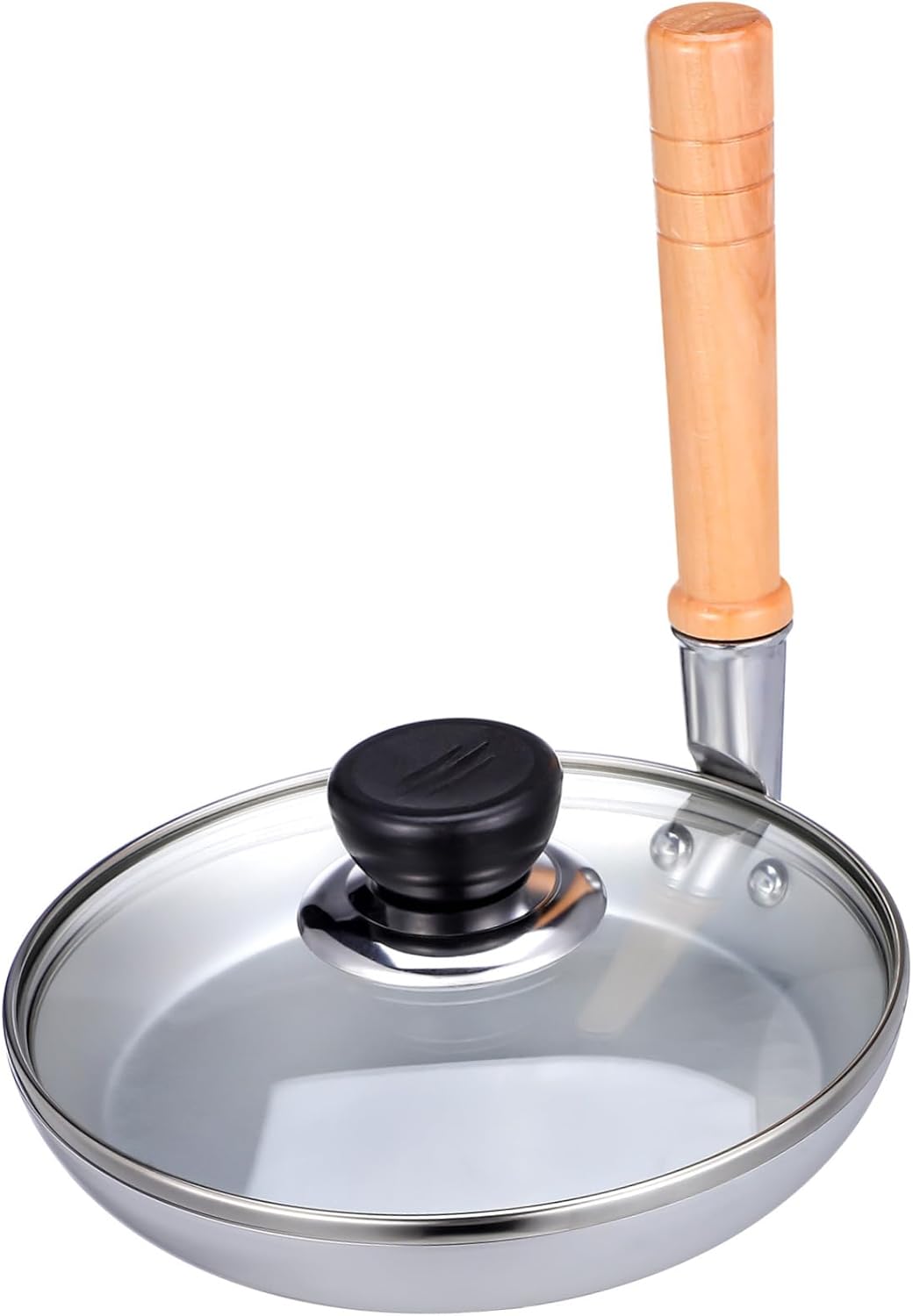 PRETYZOOM Egg Pan Japanese Tamagoyaki Frying Pan Nonstick Lid Perfect for Home Use