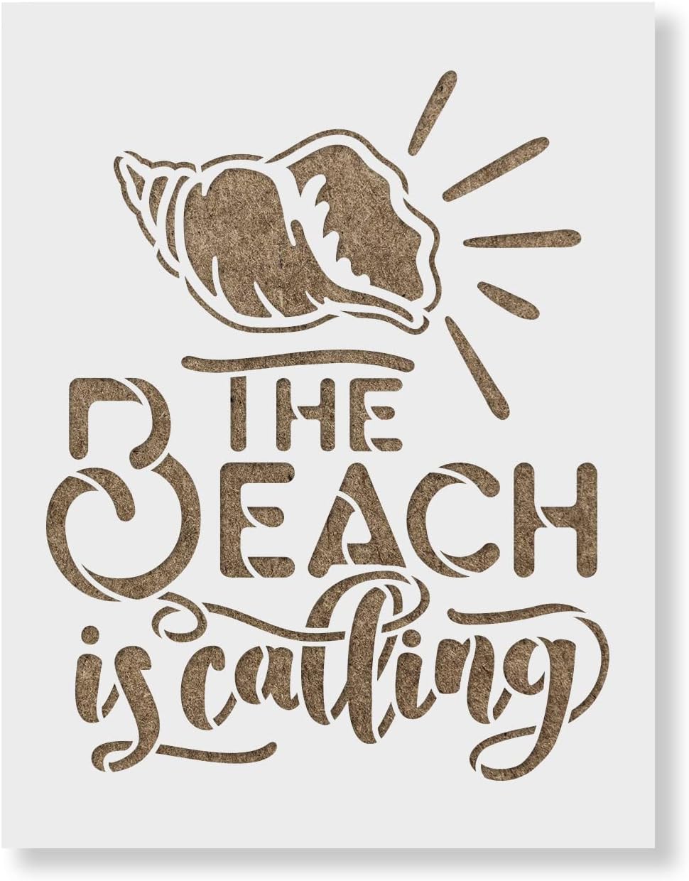 The Beach is Calling Stencil - Easy-to-Use for Personalized Vacation Memories, Sand Stencil