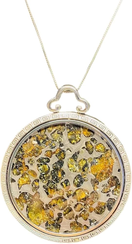 Amazon | 【鑑別書選択可能】 パラサイト隕石ペンダント59.4㍉ 360度