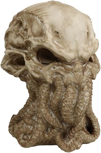 Ebros Gift Figura de escritorio de calavera alienígena The Call of Cthulhu, 8 pulgadas de alto, monstruo marino gigante Kraken, escultura de pulpo,