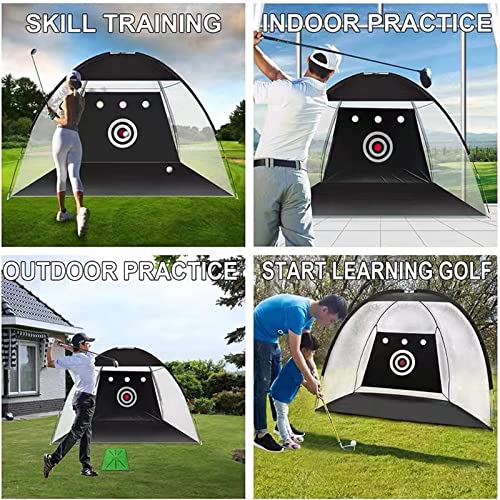 Golf Hitting Net 10 X 7Ft Foldable Golf Net, Target Pad With Chip Shot Hole, Multiple Practice Methods Used For Golf Practice In The Backyard #TOP3