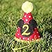 orangedolly Party hat| Second Birthday Outfit Boy Party Hat Cake Smash Outfit | | Party Hat | Cake Smash Cake Photoshoot Photoprop (Second Birthday Hat, Elastic Strap)