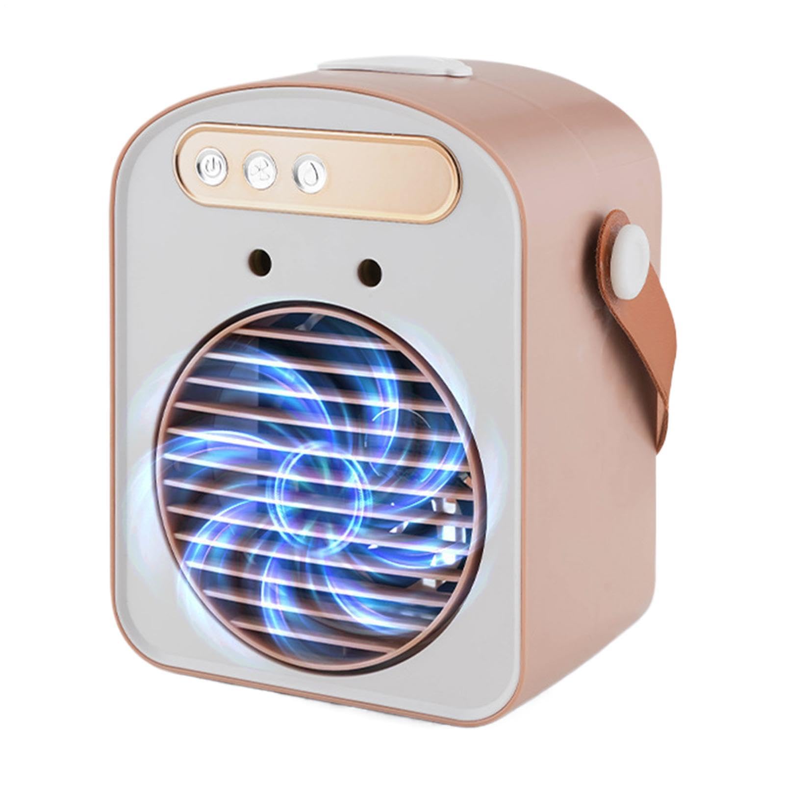 Refrigeratore evaporativo a 3 velocità, nebulizzazione, refrigeratore d'aria | Serbatoio dell'acqua da 500 ml e ventola AC per casa, ufficio, esterno, auto, camera da letto, tavolo