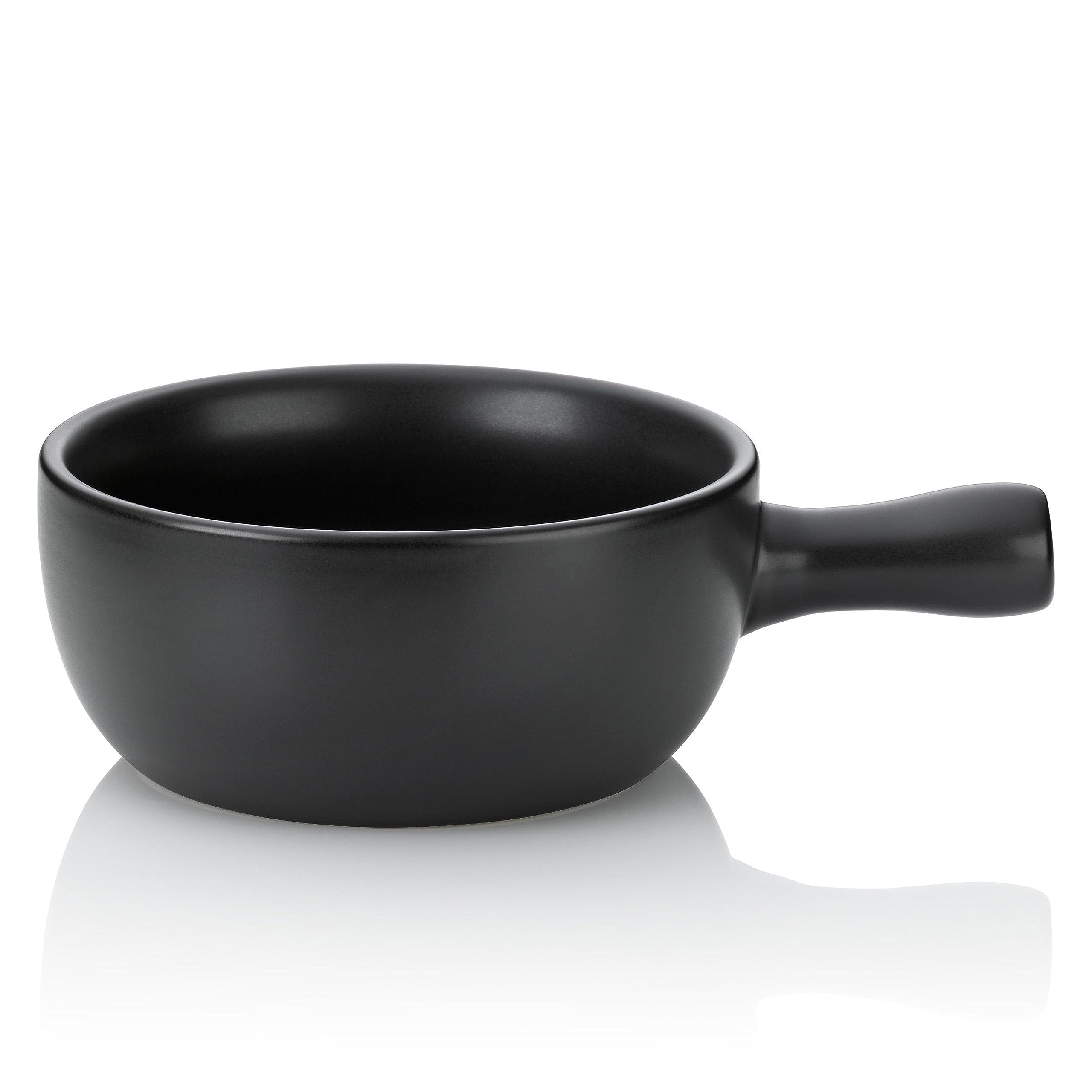 kela Käsefondue Topf Keramik, Ersatztopf für Käsefondueset NATURA, Caquelon Käsefonduetopf Ø 22,5 cm, feuerfest, schwarz