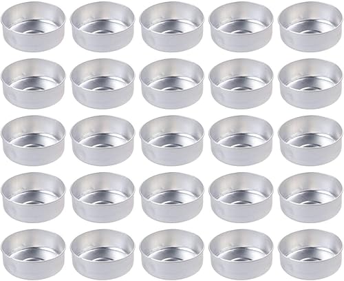ARTIBETTER 500pcs latas de luz de té de aluminio para velas de té envases vacíos para suministros de fabricación de velas de bricolaje (plateado)