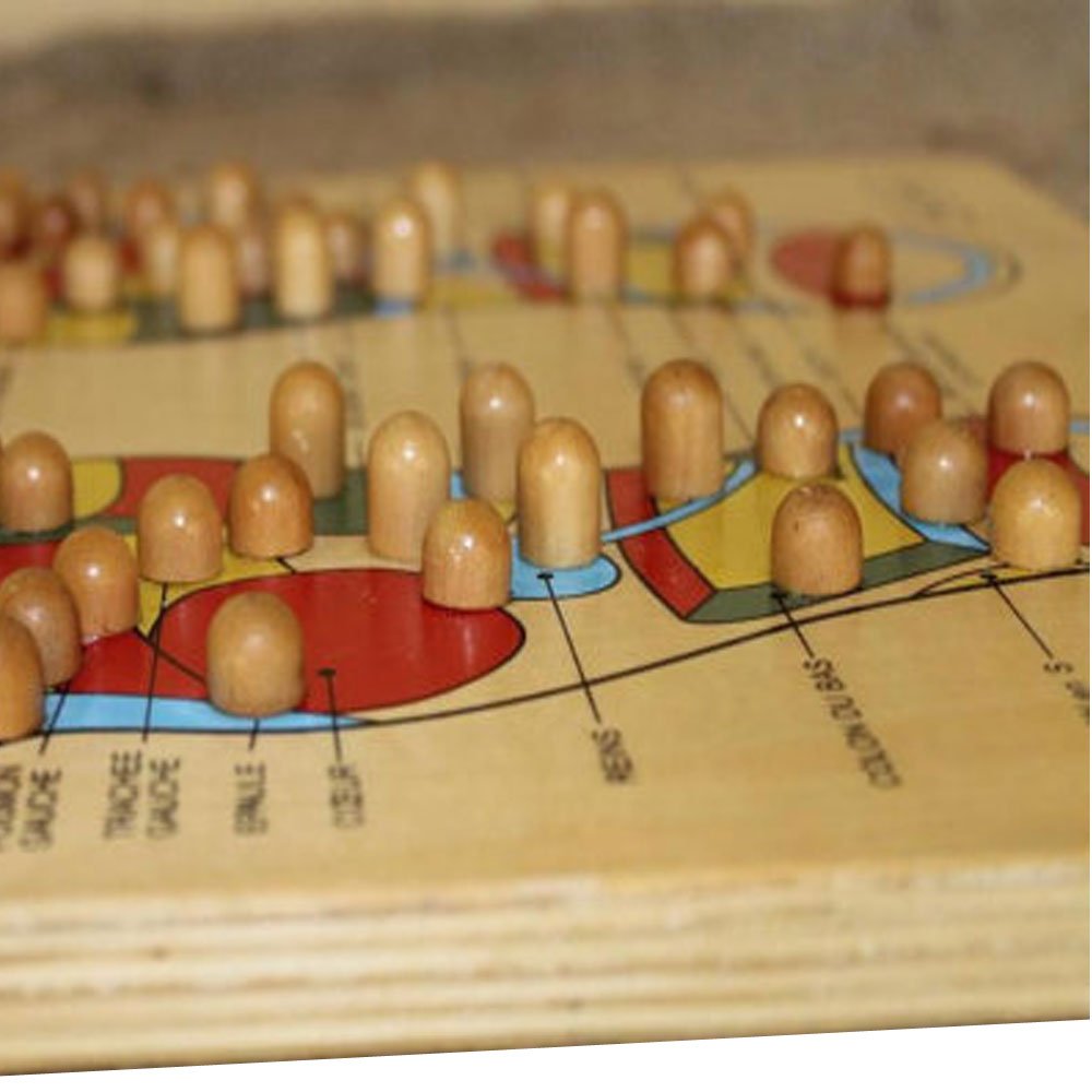Planche Bois Carte du Pied Massage Réflexologie/Acupression