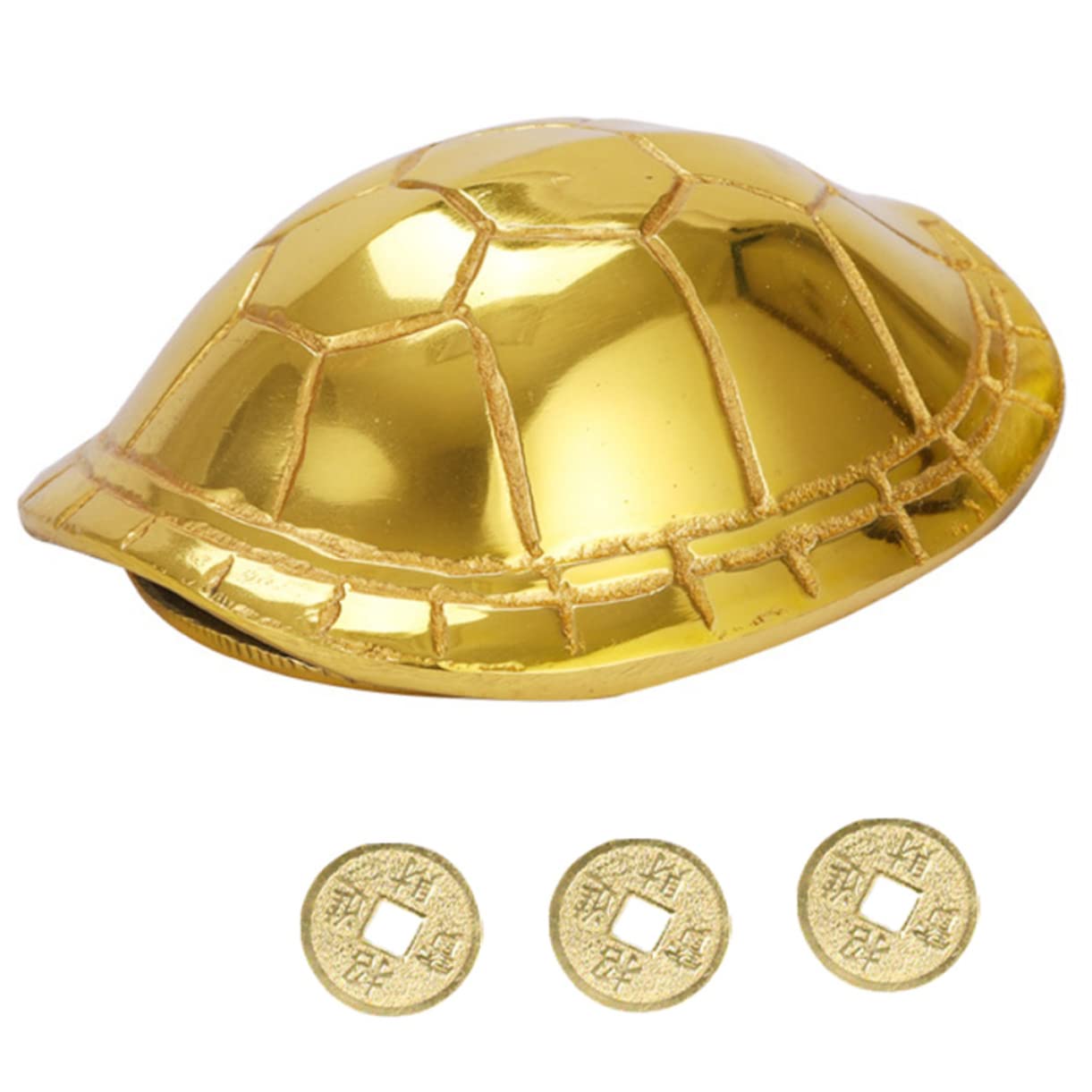 オフィスの装飾 1セット中 国のカメの 甲羅幸運の コインチャ ーム銅の中 国の幸運の コイン風水 占いの小道 具富の保護 の装飾（  Amazon.co.jp: Zerodeko 1 セット アジア 富 小道具 道具 装飾 伝える テーマ 健康 ゲーム ゲーム シェル 保護 ウィズ  金 占い 銅 運