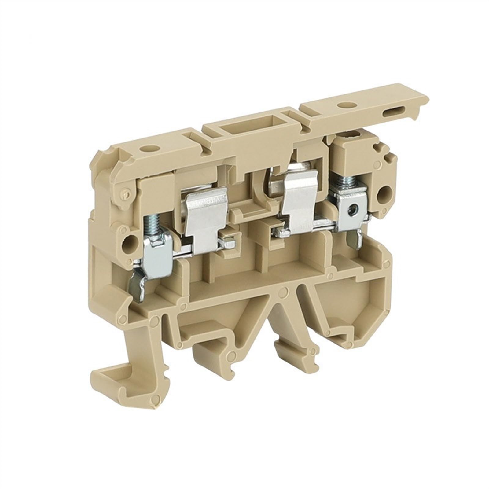 Connecteur de borne de fusible ASK 1EN, 4mm, Type SAK, connexion à vis, câble électrique, bornier Rail Din ASK1/EN, 10 pièces(Yellow,Without fuse)