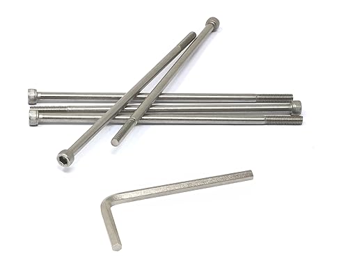 Miniatura 74 de iexcell 25 piezas M4 x 60/65/70/75/3.150 in paso de rosca 0.028 in acero inoxidable 304 cabeza hexagonal Tornillos Tornillos surtido Kit