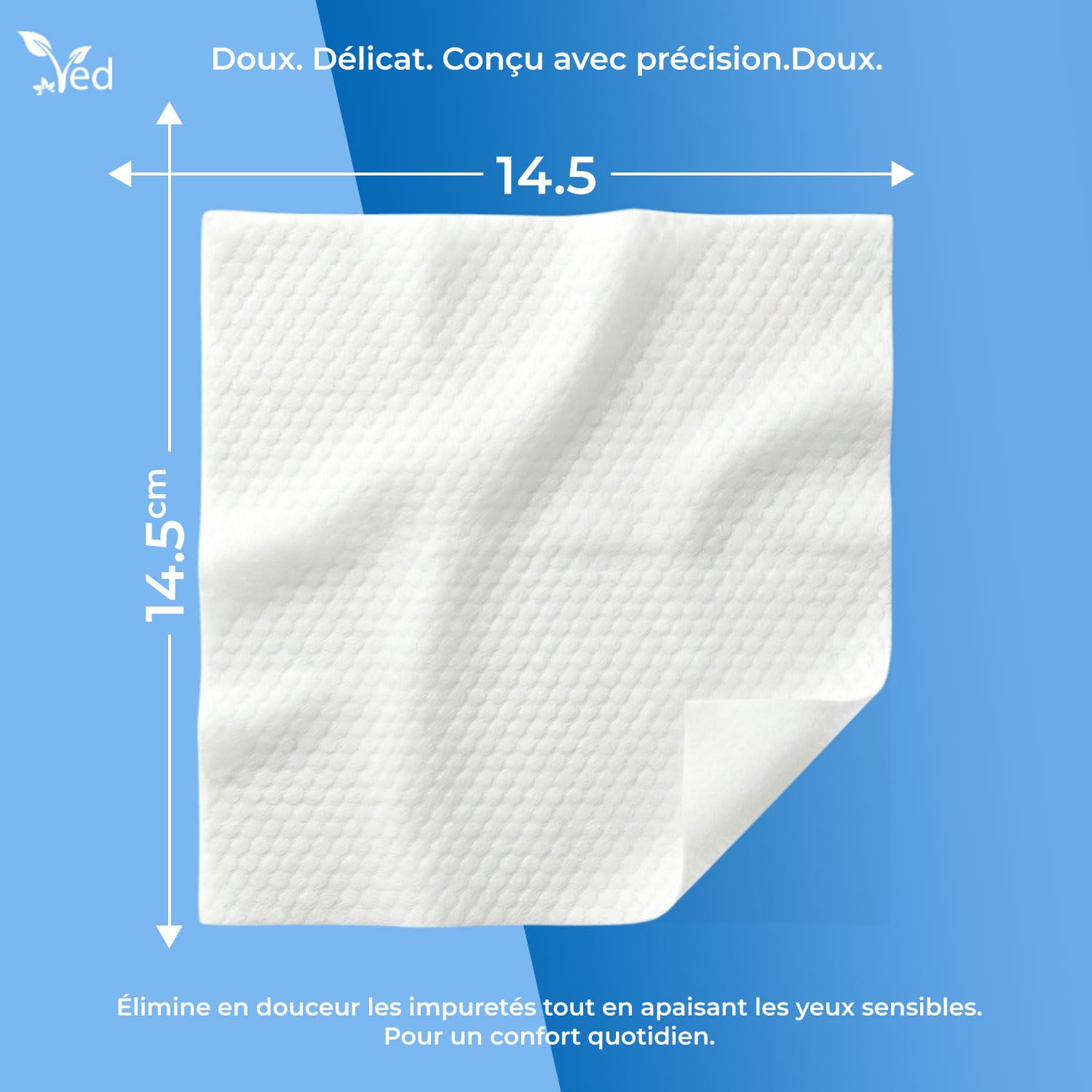 Ved lingettes pour les paupières pour le traitement périoculaire chez les adultes et les enfants. Lot de 30 lingettes stériles pré-humidifiées (LOT DE 2)
