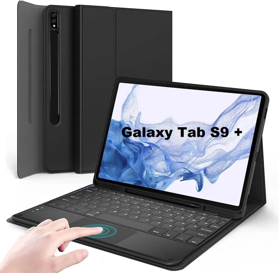 Keyboard Case for Samsung Galaxy Tab S9 Plus/Galaxy S9 FE Plus 12.4