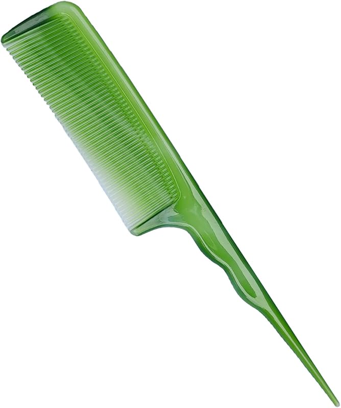 Wapodeai Cepillo de pelo para desenredar con peine de dientes finos | Peine para el cabello antiestático resistente al calor, adecuado para todo tipo de cabello (verde)