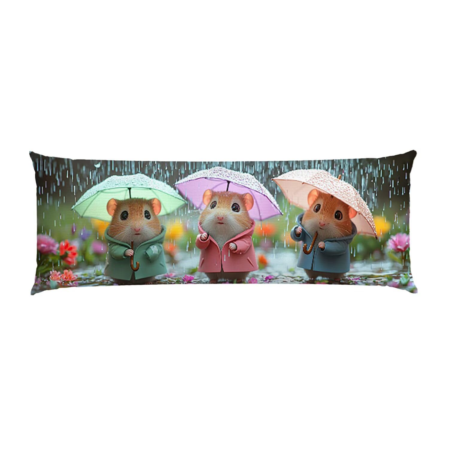 Oreiller de Corps pour Adultes 1 Paquet 120 x 50cm Velours Oreiller Coussin de Grossesse Dormir Oreiller Dormeur Latéral Long Coussin Long sur Le côté, D'intérieur Traversin (Souris Mignonnes) v-379