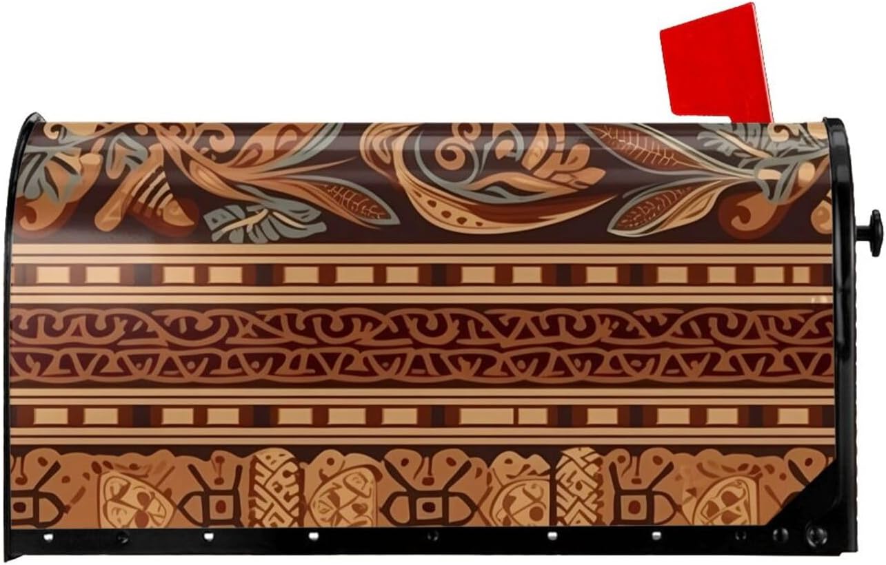 Mailbox Cover Mailbox Wraps Post Letter Box Cover Retro Pattern Mailbox Post Cover for Garden Yard Decor 25.5x21 in, White, B54N5H4JHGHI