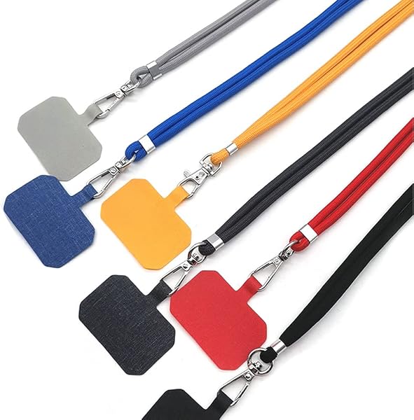 Handyband Universal zum Umhängen - Kompatibel mit jedem Handy und Smartphone, Kette zum Umhängen, Hülle mit Kordel, Handyband mit jeder Hülle kombinierbar Schwarz - 5